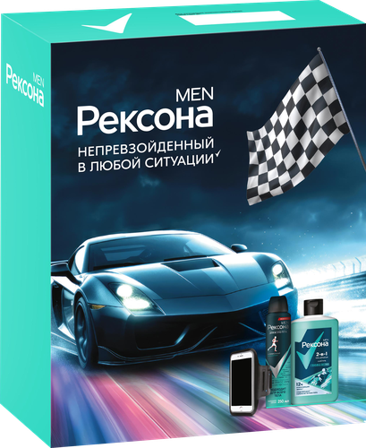 

Набор Рексона Men Энергия уверенности Гель для душа 2в1 490 мл и дезодорант-спрей 250 мл