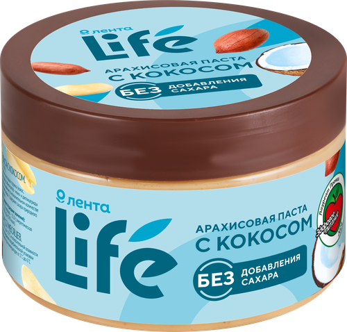 

Паста арахисовая Лента Life с кокосом