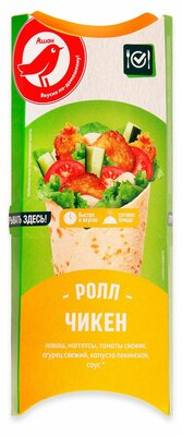 Чикен-ролл Ашан Красная птица с куриными наггетсами 200 г