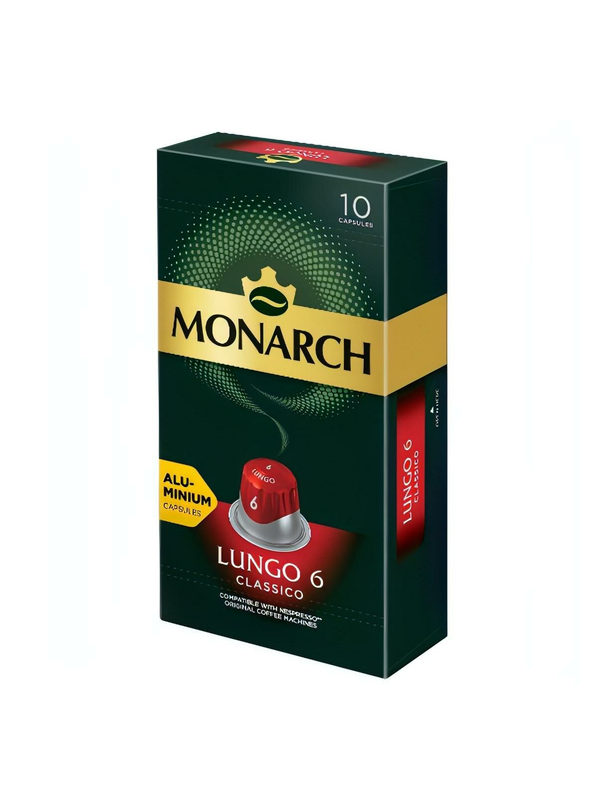 

Кофе молотый в капсулах Monarch Lungo 6 Classico 5.2 г x 10 шт.