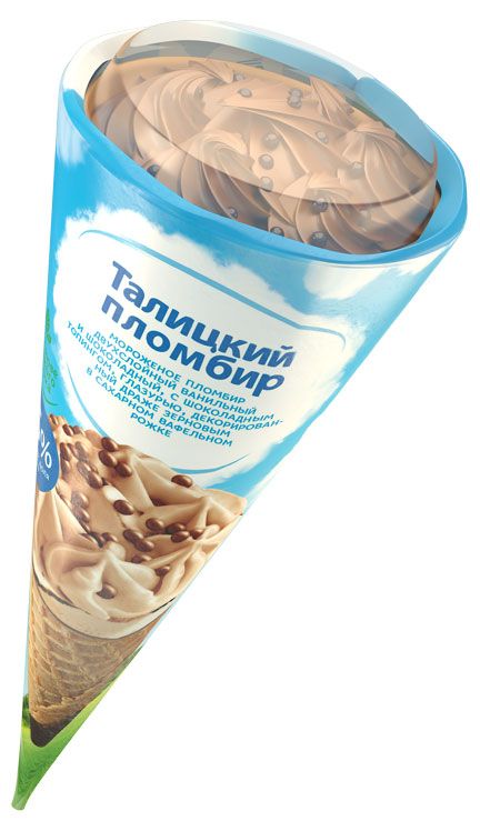 

Мороженое рожок Талицкий пломбир шоколадный 15% 70 г