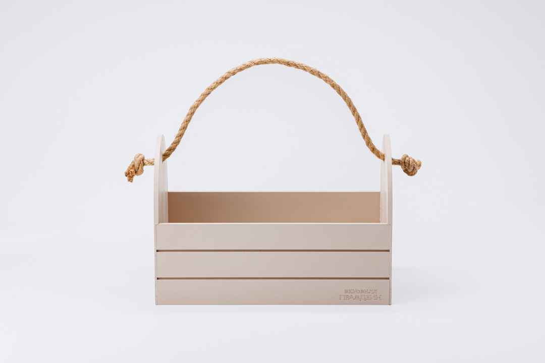 

Ящик подарочный Вкусвилл большой пепельный