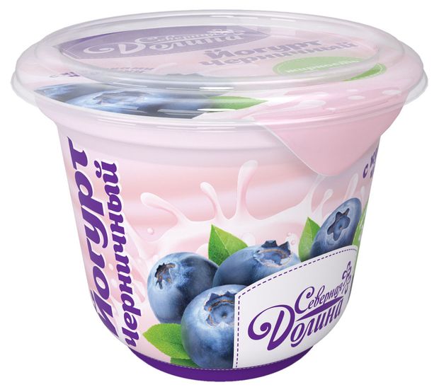 

Йогурт Северная долина черника, 3.5%, без сахара, 250г