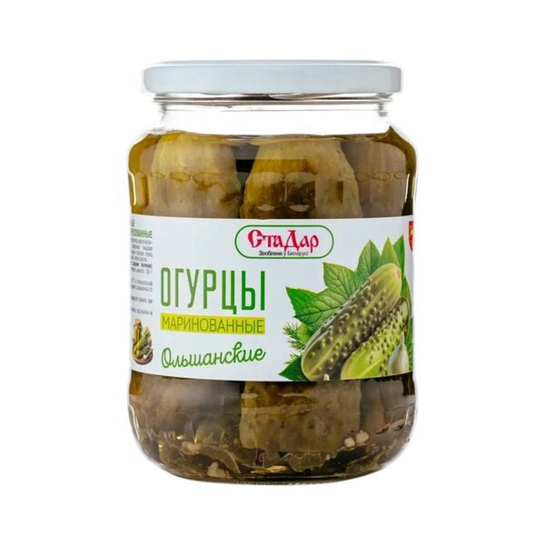 Огурцы маринованные СтарДар Ольшанские паст 670г
