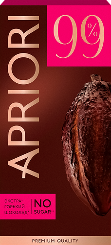 Шоколад горький Apriori 99% какао, 85 г