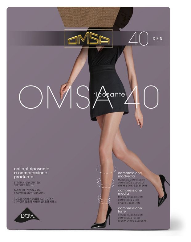 

Колготки женские Omsa 40 den caramello р.4