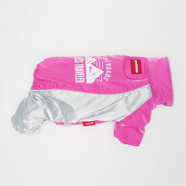 Комбинезон Petmax со светоотражающей полосой для собак розовый, девочка XL