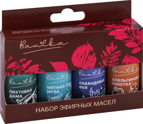 

Набор масел эфирных Banika Для неё (апельсин, мята, пихта, лаванда) 4 шт. х 15 мл