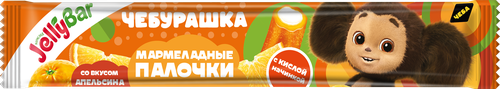 

Палочки мармеладные Jellybar Чебурашка со вкусом апельсина с начинкой 16 г