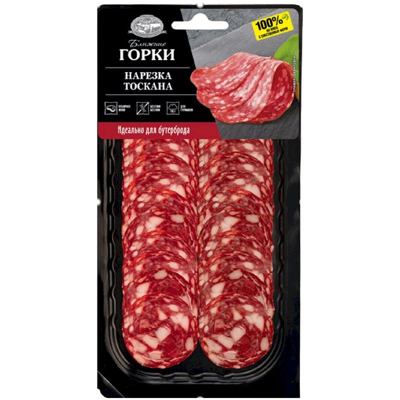 

Колбаса Ближние Горки Тоскана сырокопчёная полусухая 90 г