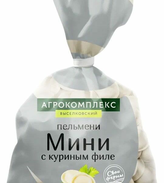Пельмени Агрокомплекс мини с куриным филе категория Б 800 г