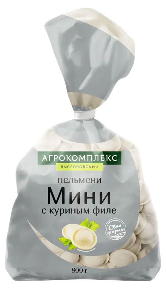 

Пельмени Агрокомплекс мини с куриным филе категория Б 800 г