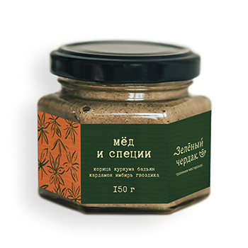 

Мёд Зелёный Чердак с восточными специями 150 г