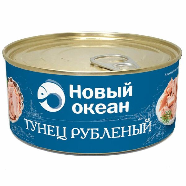 Тунец скипджек рубленый Новый Океан 185 г