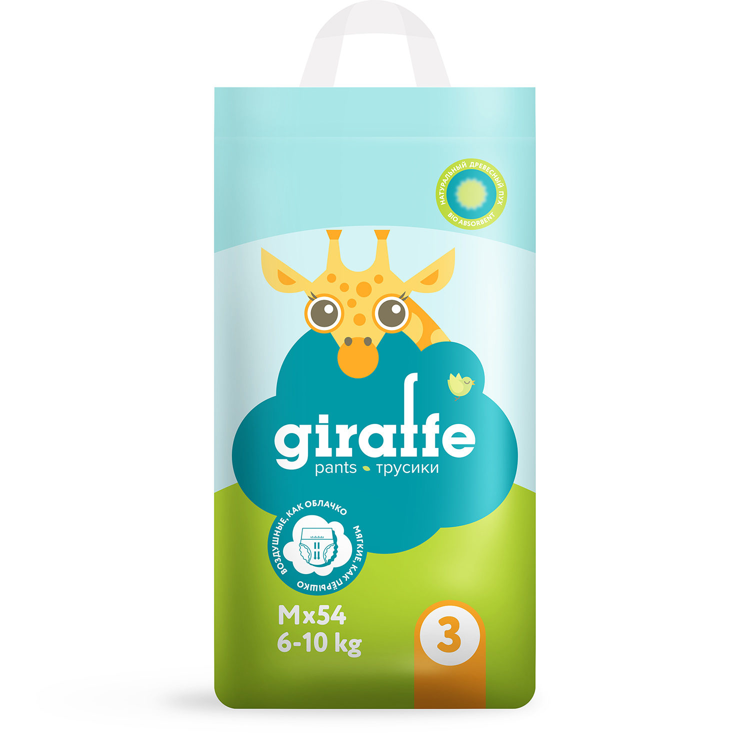 

Трусики-подгузники Lovular Giraffe M 6-10 кг 54 шт.