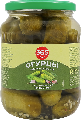 

Огурцы маринованные 365 ДНЕЙ, 1,5л