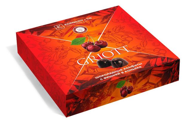 

Конфеты шоколадные Торговый дом Шоколадные мануфактуры Корнилова&Ко Griott вишня в коньяке, 145 г