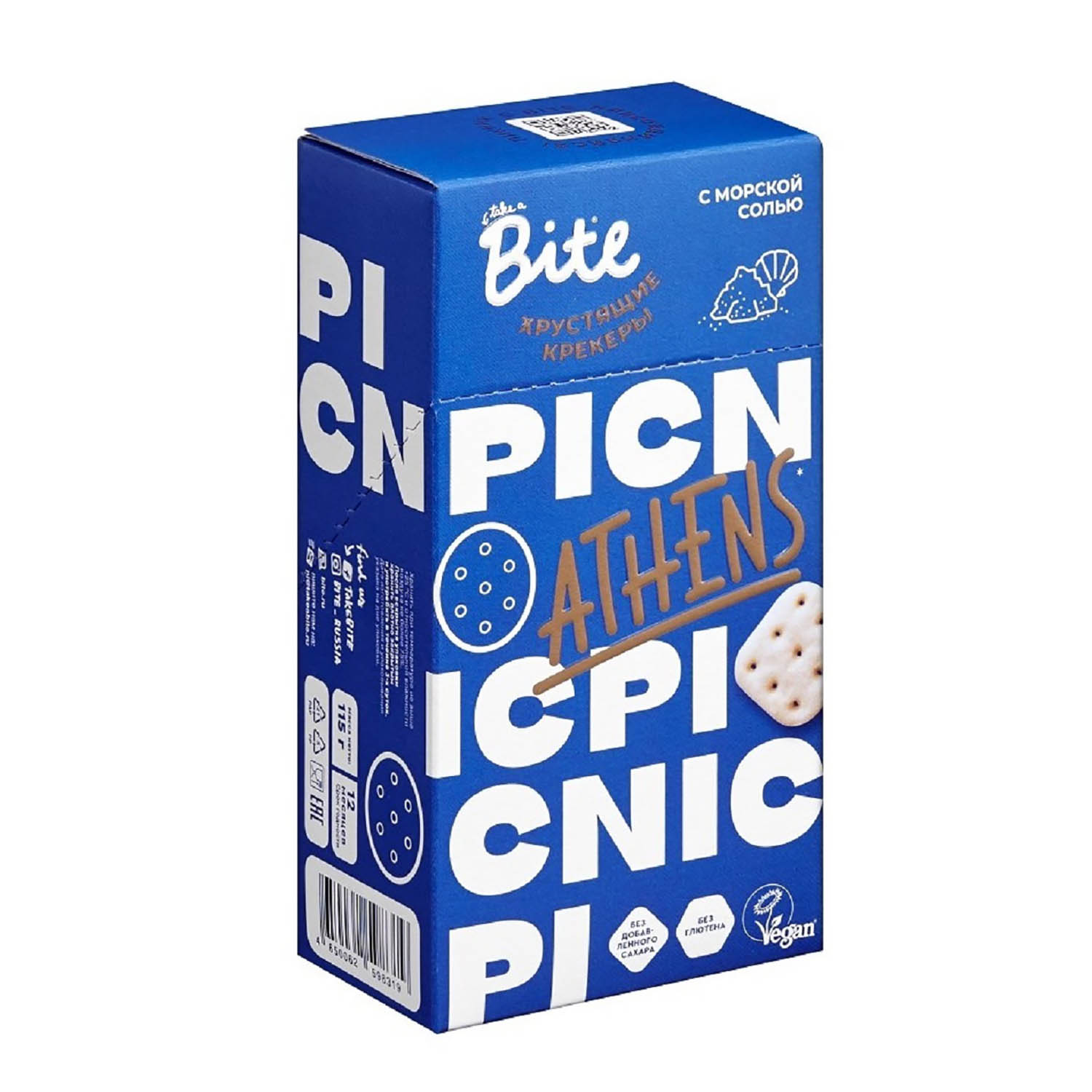 

Крекеры хрустящие Take a Bite с морской солью 115 г