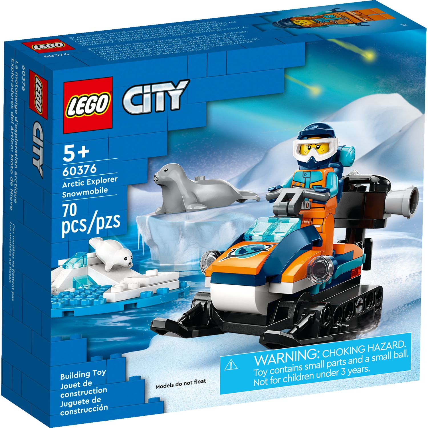 

Конструктор Lego City Снегоход Исследователь Арктики 70 деталей арт. 60376