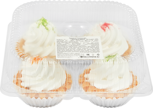 

Пирожное Лакомка Корзиночка с белковым кремом, 4х60 г