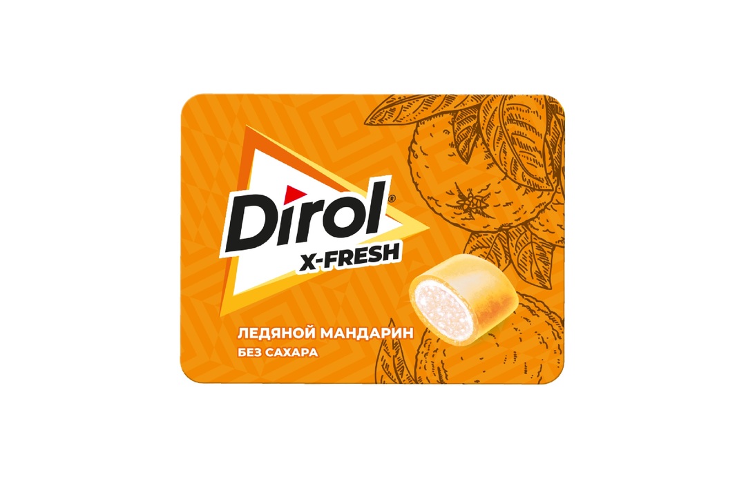 

Жевательная резинка Dirol X-fresh Ледяной Мандарин без сахара со вкусом мандарина 16 г