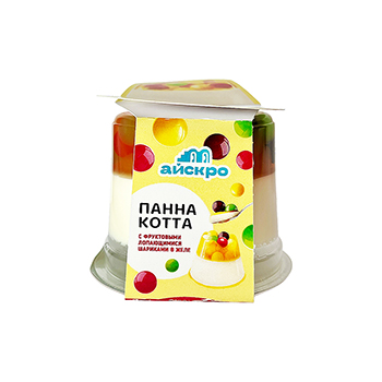 

Десерт АйсКро Панна котта с фруктовыми лопающимися шариками в желе 130 г
