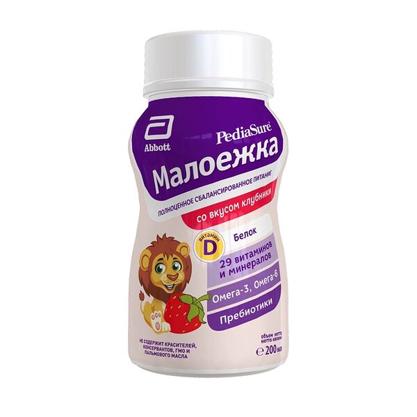 Смесь Pediasure Малоежка детская жидкая со вкусом клубники 200 мл