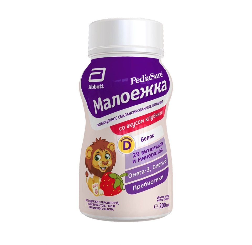 

Смесь Pediasure Малоежка детская жидкая со вкусом клубники 200 мл