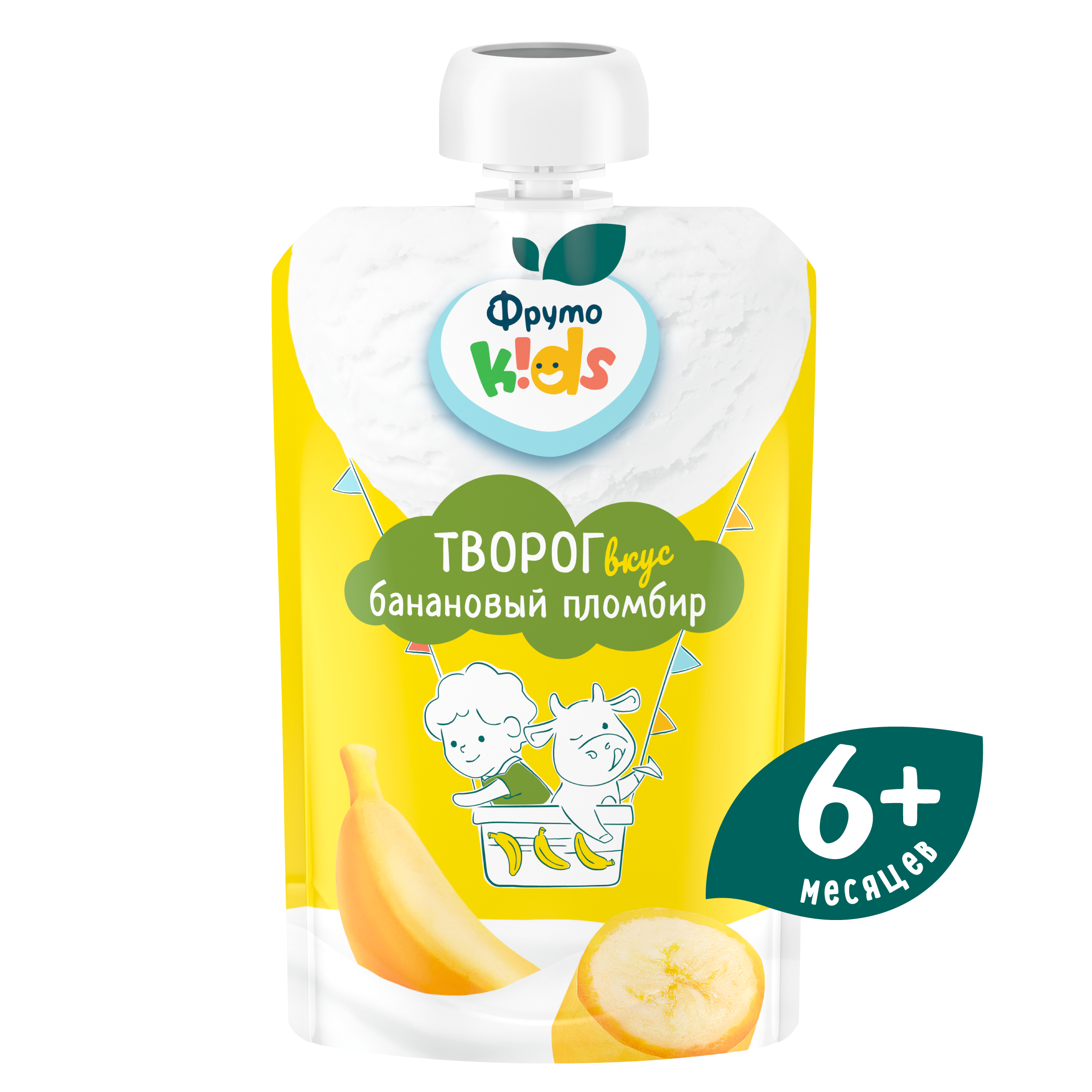 

Творог Фруто Kids банановый пломбир 4.2% 90 г