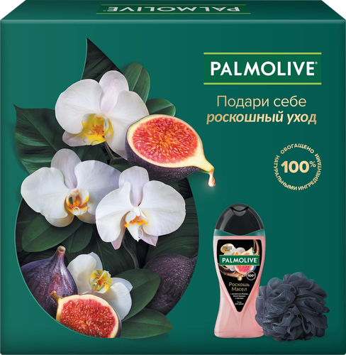 

Набор подарочный Palmolive Роскошь масел: гель для душа 250 мл, мочалка