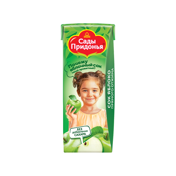 Сок Сады Придонья Kids Яблоко прямого отжима с мякотью с 4 месяцев 200 мл