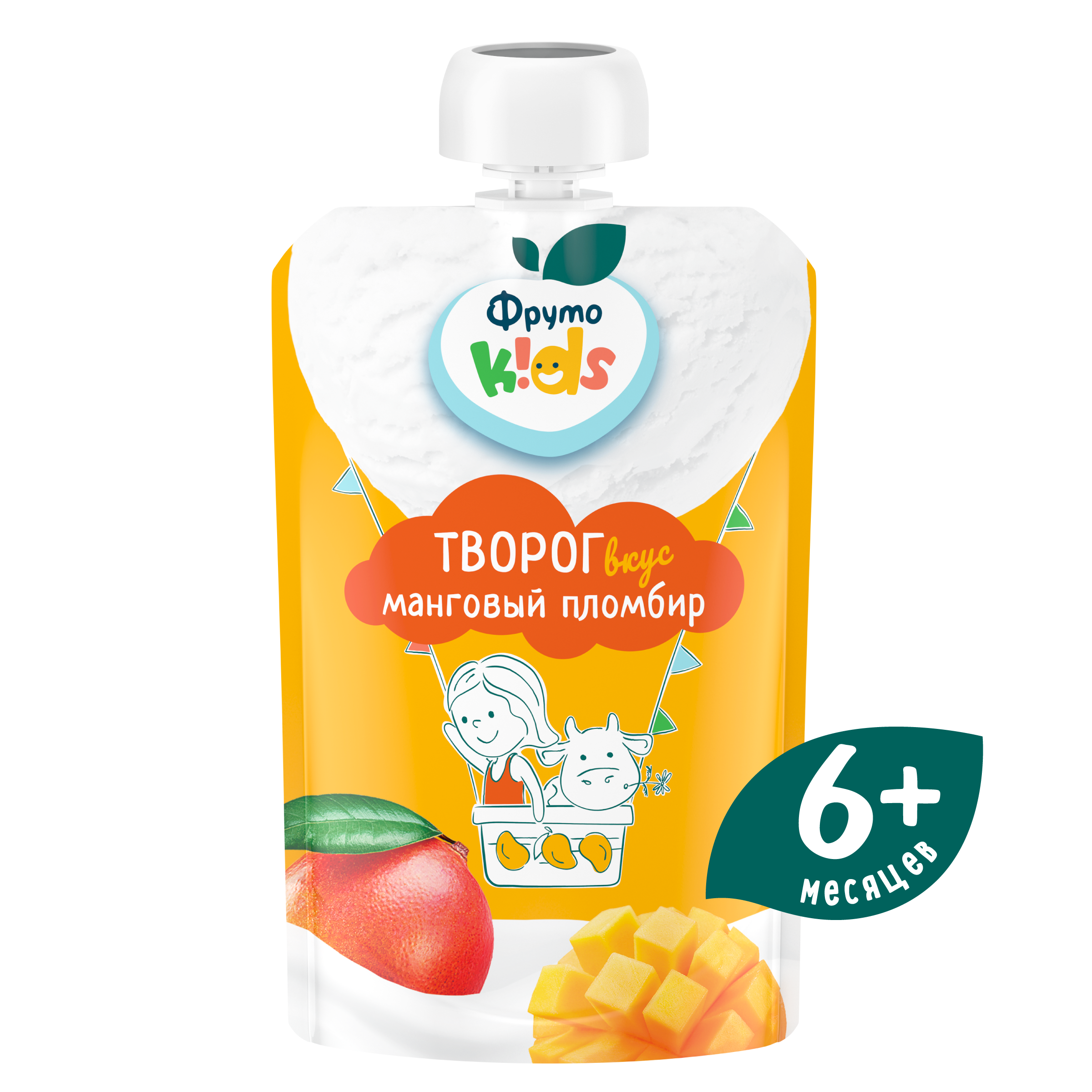 

Творог ФрутоKids манговый пломбир 4.2% 90 г
