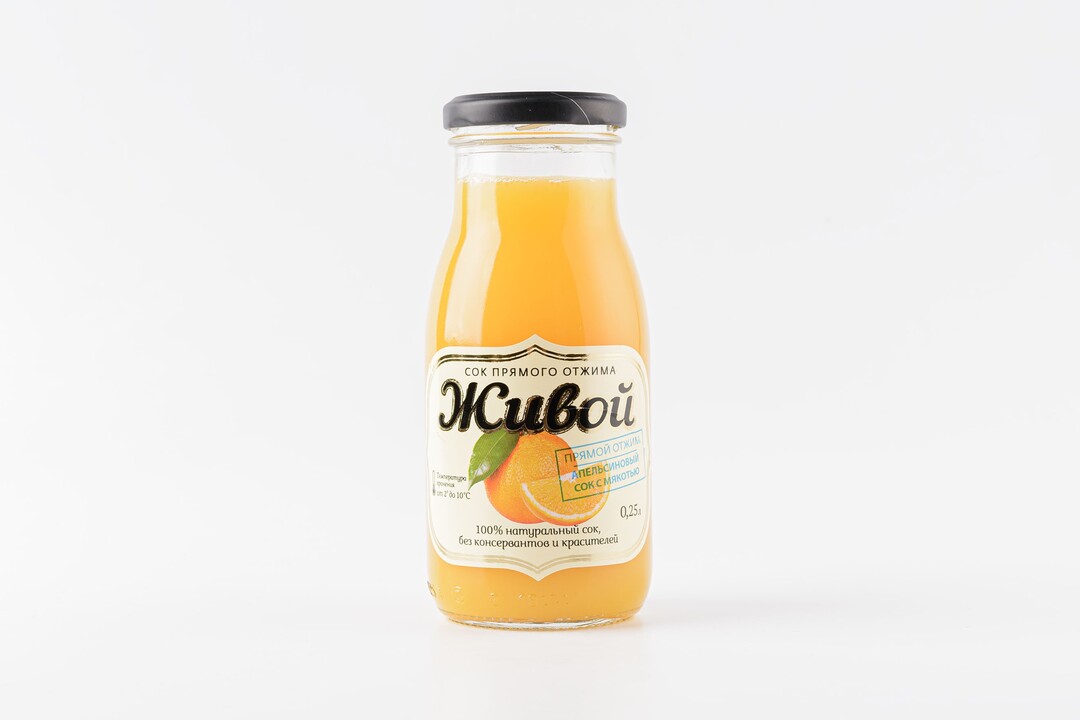 

Сок Живой Апельсиновый прямого отжима 250 мл