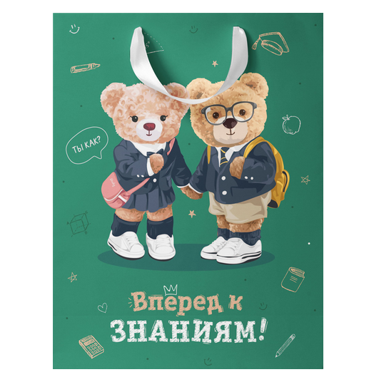 

Пакет подарочный Пакетико Cool school, 31,5х25,5х11 см, Арт. LVT