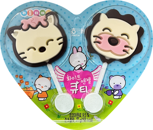 

Конфеты шоколадные Haitai Милашка в виде котиков на палочке 27 г 1 шт. дизайн упаковки в ассортименте