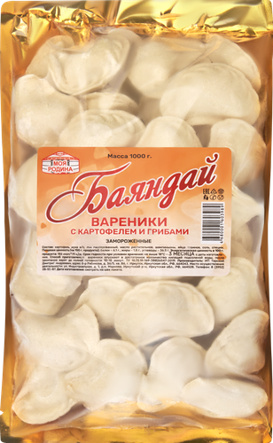 

Вареники Баяндай с картошкой и грибами 1 кг