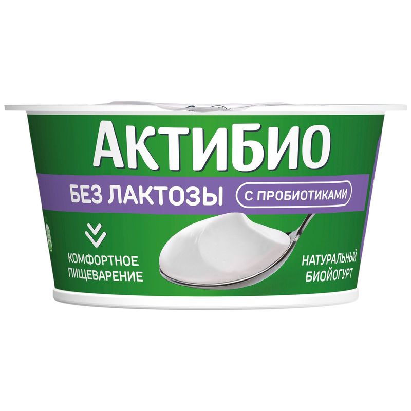 

Биойогурт АктиБио Натуральный безлактозный 3.4% 130 г