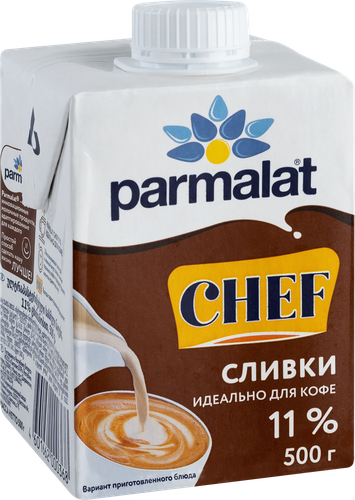 

Сливки Parmalat ультрапастеризованные 11% 500 г
