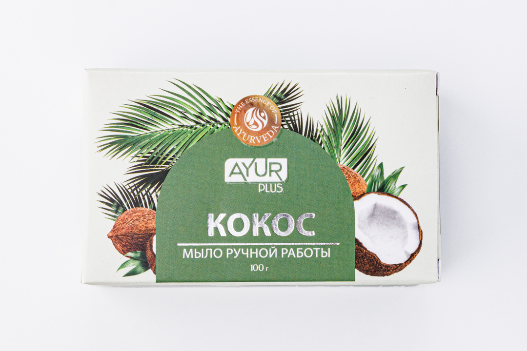 

Мыло туалетное Ayur Plus Кокос 100 г