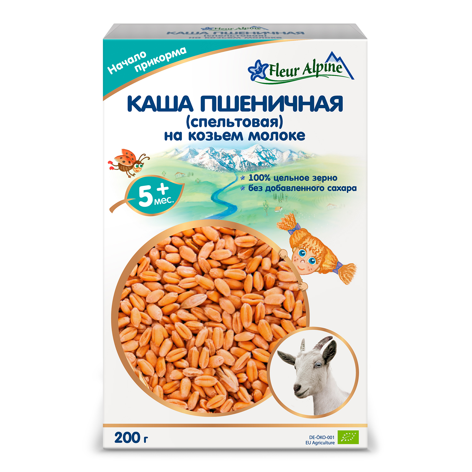 

Каша пшеничная Fleur Alpine Organic спельтовая на козьем молоке с 5 месяцев 200 г