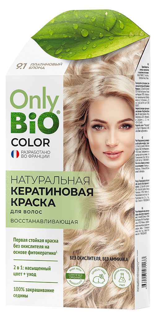 

Краска для волос Фитокосметик Only Bio Color 9.1 Платиновый блонд 50 мл
