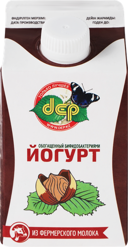 

Йогурт DEP Лесной Орех с фруктовым джемом обогащенный бифидобактериями 2.5%, 500 г