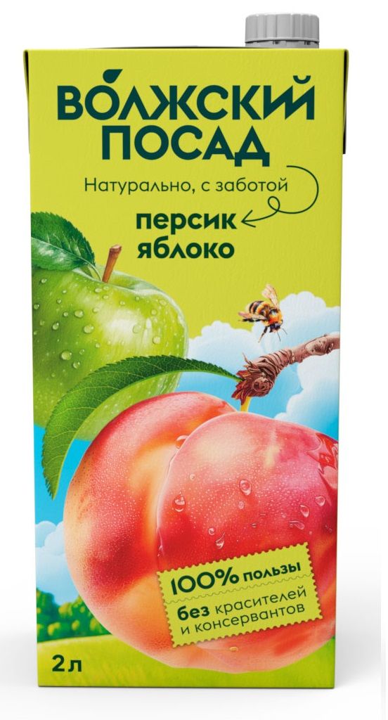 

Нектар Волжский Посад персик-яблоко 2 л