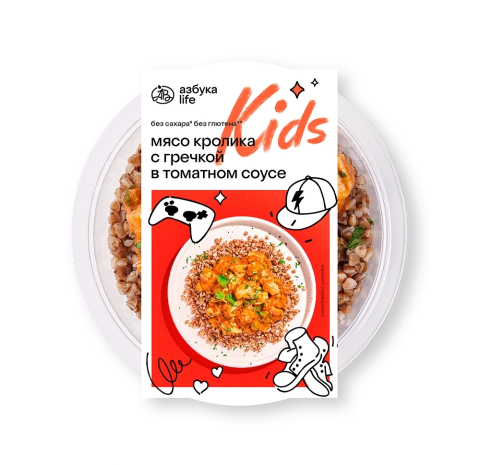 

Мясо кролика Азбука life Kids с гречкой в томатном соусе 200 г