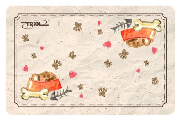 

Коврик под миску Triol Косточки 43x28 см