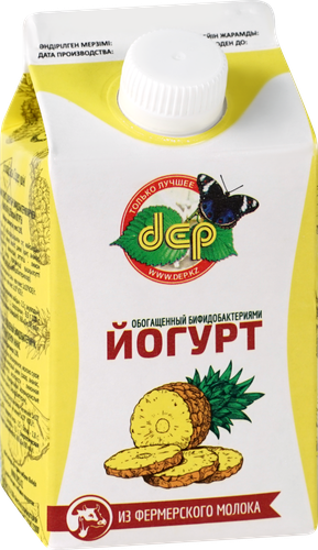 

Йогурт питьевой ДЕПОВСКИЙ Ананас с фруктовым джемом 2,5% 500г
