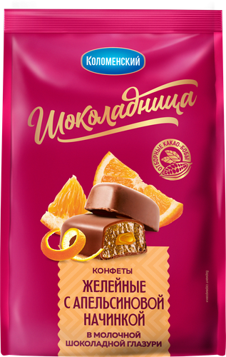 

Конфеты желейные Коломенский Шоколадница апельсин в глазури 160 г