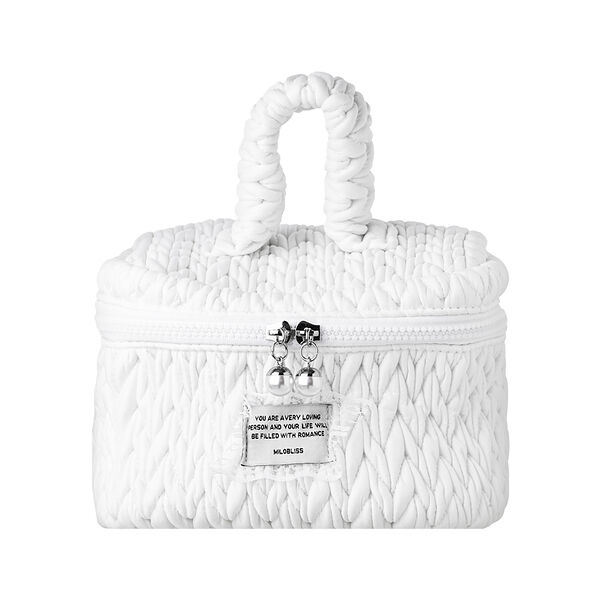 Косметичка-сундучок Lady Pink плетеная белая