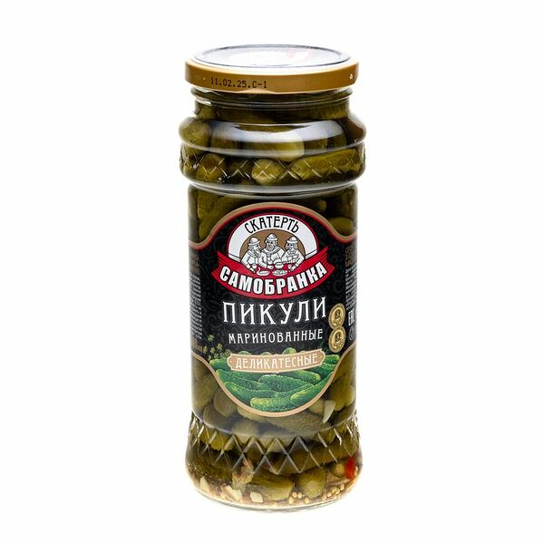 Пикули маринованные Скатерть-Самобранка Деликатесные 580 мл