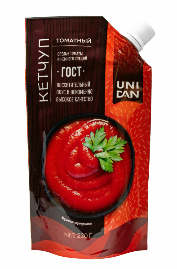 

Кетчуп Uni Dan Томатный дой-пак 230 г